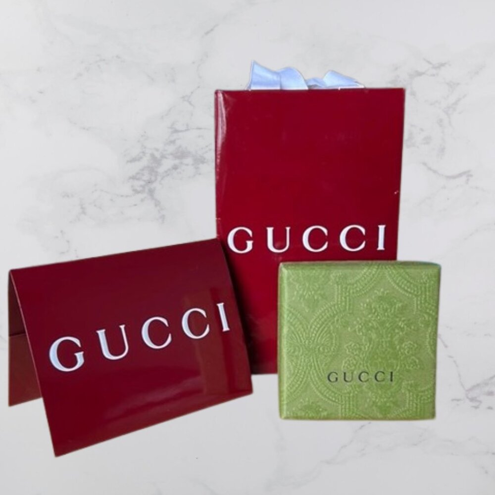 Gucci Red Gift Bag and Green Box Set